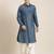 Denim blue cotton pathani with salwar