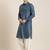 Denim blue cotton pathani with salwar