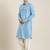 Light blue cotton pathani with salwar