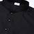 Black cotton pathani kurta pajama with patch pocket