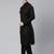 Black cotton pathani kurta pajama with patch pocket