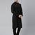 Black cotton pathani kurta pajama with patch pocket