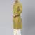 Greenish yellow cotton pathani kurta pajama with patch pocket