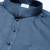 Denim blue cotton pathani kurta pajama with patch pocket