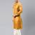 Mustard cotton pathani kurta pajama with patch pocket
