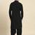 Black fine cotton pathani with salwar