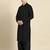 Black fine cotton pathani with salwar