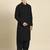 Black fine cotton pathani with salwar