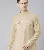 Beige pathani kurta pajama