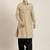Beige cotton pathani with salwar