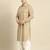 Beige fine cotton pathani with salwar
