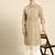 Beige fine cotton pathani with salwar