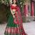 green tussar Silk Lehenga Choli with Patola Print & Foil Shine