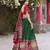 green tussar Silk Lehenga Choli with Patola Print & Foil Shine