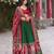 green tussar Silk Lehenga Choli with Patola Print & Foil Shine
