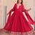 Pink faux georgette with embroidery zari sequins with heavy dupatta