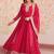 Pink faux georgette with embroidery zari sequins with heavy dupatta