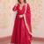 Pink faux georgette with embroidery zari sequins with heavy dupatta