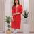Women's Rayon Bandhej Bandhani Jaipuri Printed Ethnic A-Line Kurti | Jaipuri Bandhej Printed A-Line Kurti For Womens