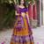 mustard tussar Silk Lehenga Choli with Patola Print & Foil Shine