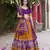 mustard tussar Silk Lehenga Choli with Patola Print & Foil Shine