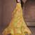 Yellow emboridered pure georgette jacket style sharara suit