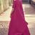 Pink embroidered chinnon-silk jacket style anarkali