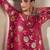 Pink sequence embroidery silk sharara suit with dupatta