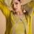 Lime green sequence embroidered jacket style palazzo suit