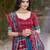 teal tussar Silk Lehenga Choli with Patola Print & Foil Shine