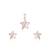 White cubic zirconia pendant set with star design