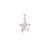 White cubic zirconia pendant set with star design