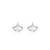 White cubic zirconia pendant set with seashell design
