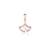 White cubic zirconia pendant set with seashell design
