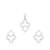 White cubic zirconia pendant set with floral design