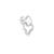 White cubic zirconia pendant set with floral design