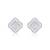 White cubic zirconia pendant set with geometric design