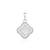 White cubic zirconia pendant set with geometric design