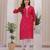 Women's Rayon Bandhej Bandhani Jaipuri Printed Ethnic A Line Kurti | Jaipuri Bandhej Printed A Line Kurti For Womens