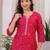 Women's Rayon Bandhej Bandhani Jaipuri Printed Ethnic A Line Kurti | Jaipuri Bandhej Printed A Line Kurti For Womens