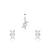 White cubic zirconia pendant set with constellation design