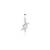 White cubic zirconia pendant set with constellation design