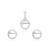 White cubic zirconia pendant set with swirl design