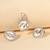 Rose gold cubic zirconia pendant set with romantic design