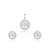 Rose gold cubic zirconia pendant set with romantic design