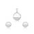 White cubic zirconia pendant set with circle design