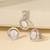 White cubic zirconia pendant set with circle design