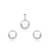 White cubic zirconia pendant set with circle design