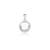 White cubic zirconia pendant set with circle design