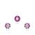 White cubic zirconia necklace set with floral bloom design